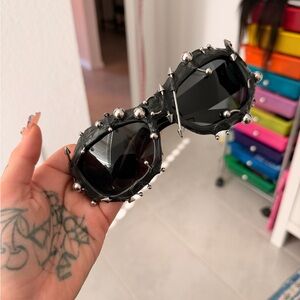 Black Studded Sunglasses